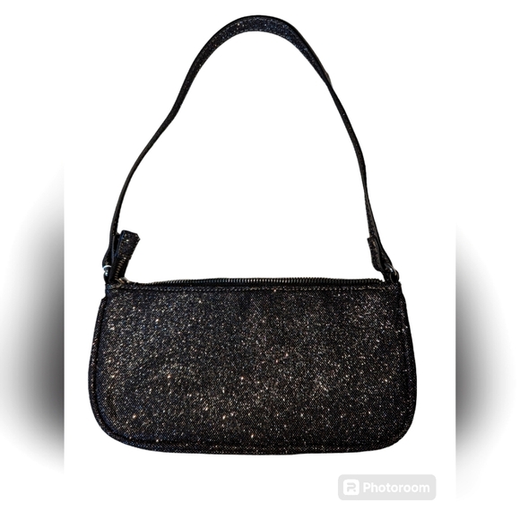 NWT Skinny Dip London Sparkly Black with Silver Happy ⚡⚡Face Purse - Picture 9 of 16